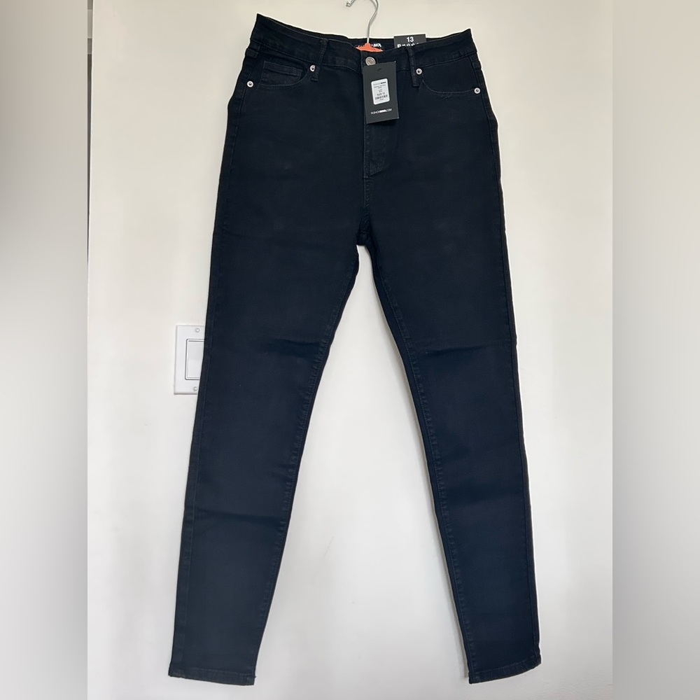 Fashion Nova Caroline High Rise Black Jeans Sz 13 Súper Stretchy NWT